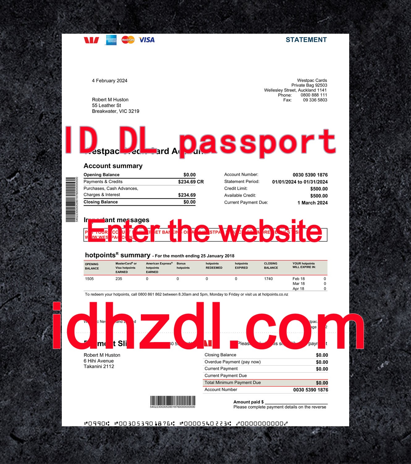 How-to-get-a-New-Zealand-Western-Pacific-Bank-credit-card-statement